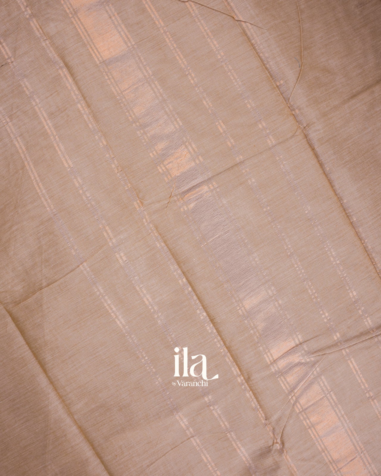 Beige Temple Border Kanchipuram Cotton Saree