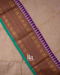 Beige Temple Border Kanchipuram Cotton Saree