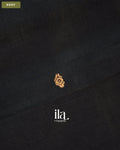 Black Kanchipuram Cotton Saree — Body