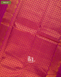 Rani Pink Striped Pure Chettinad Cotton Handloom Saree — Pallu