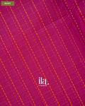 Rani Pink Striped Pure Chettinad Cotton Handloom Saree — Body