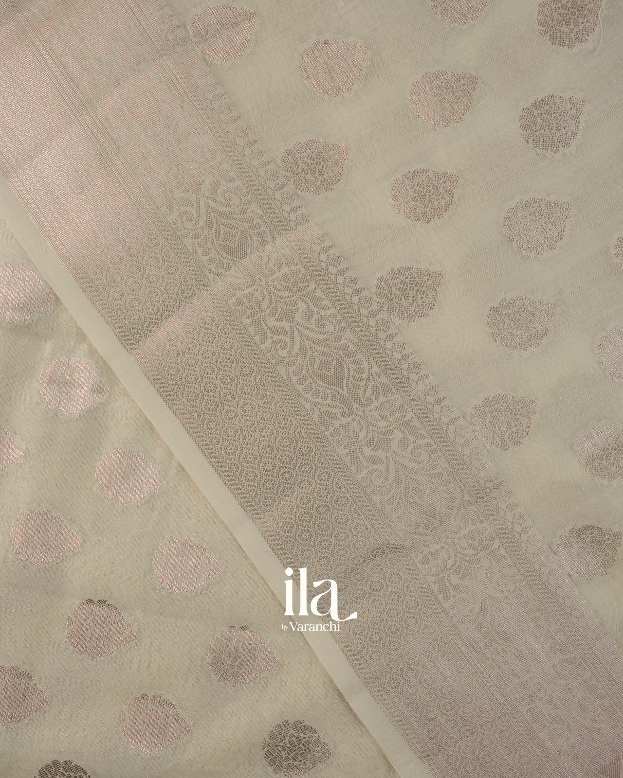 Off White Pure Chanderi Silk Cotton Saree