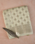 Off White Pure Chanderi Silk Cotton Saree