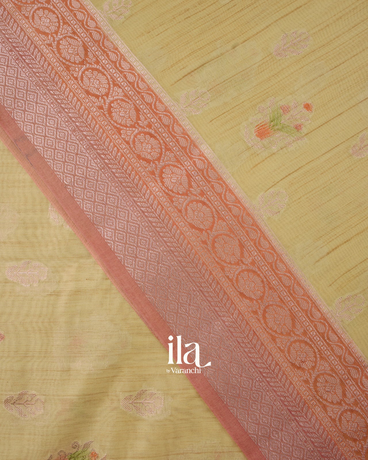 Butter Yellow Pure Chanderi Silk Cotton Saree