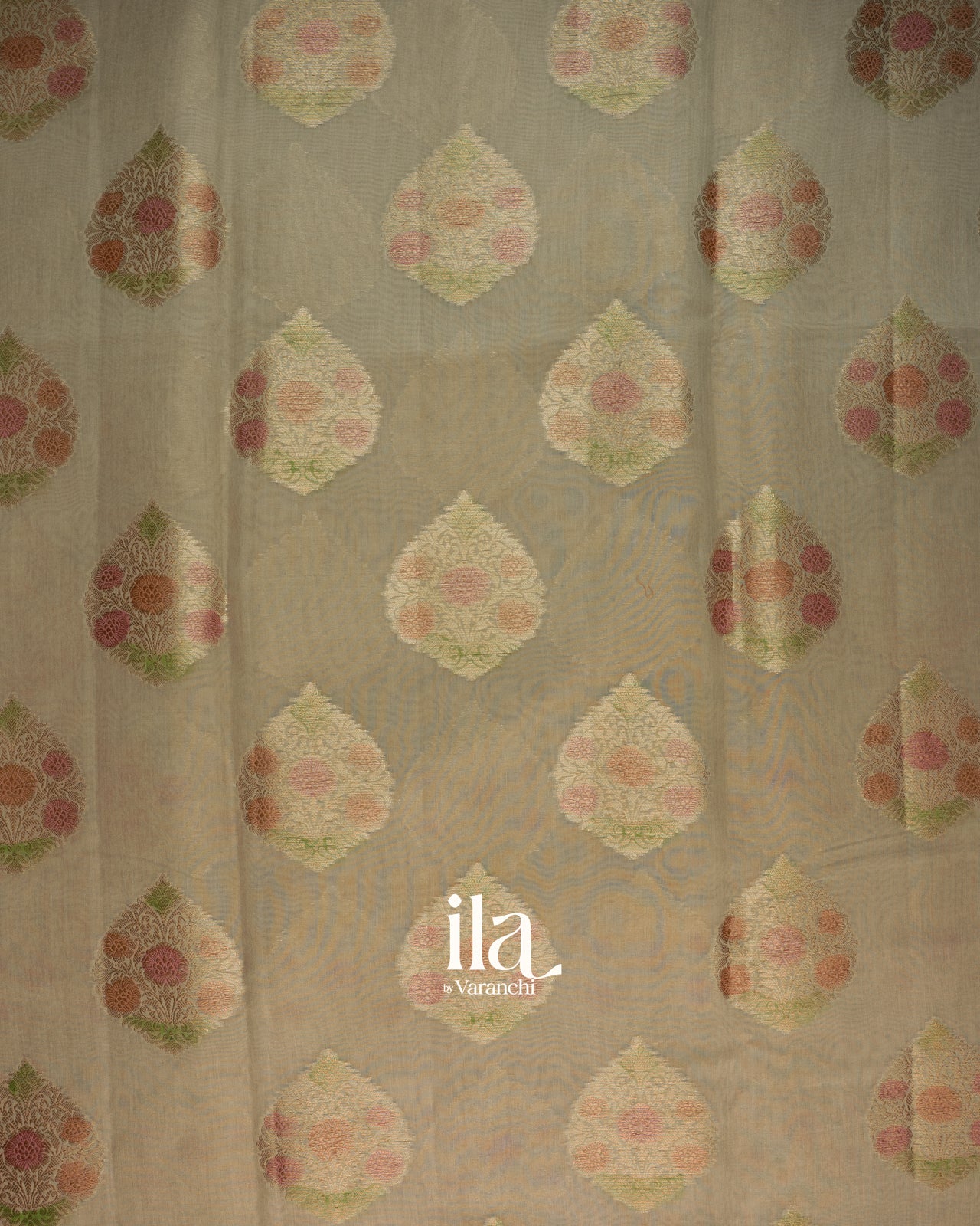 Sage Green Pure Chanderi Silk Cotton Saree