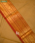 Sand Brown Pure Chettinad Cotton Handloom Saree — Border