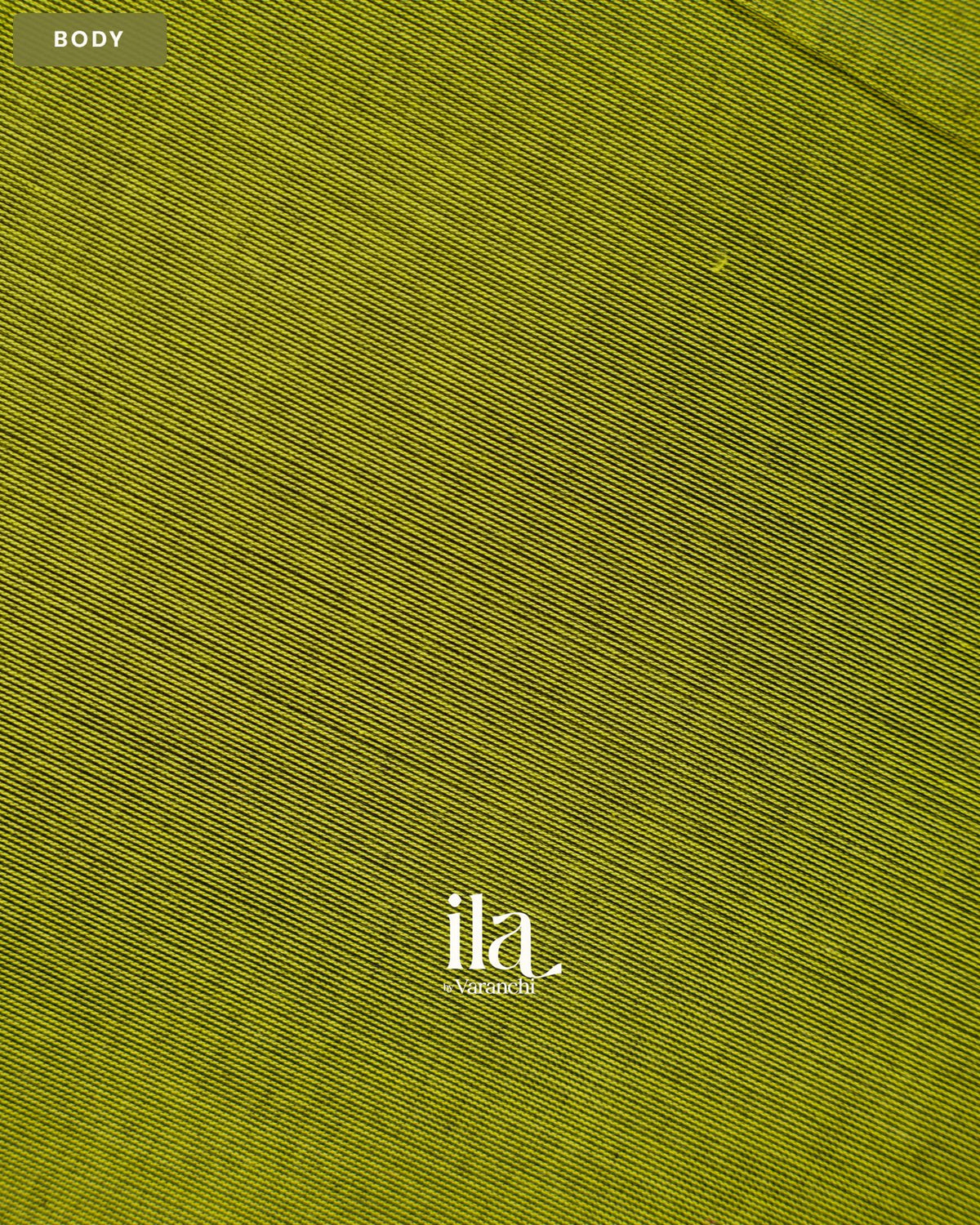 Mehendi Green Pure Chettinad Cotton Handloom Saree — Body