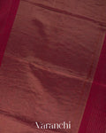 Deep Maroon Stripe Maheshwari Sico Saree
