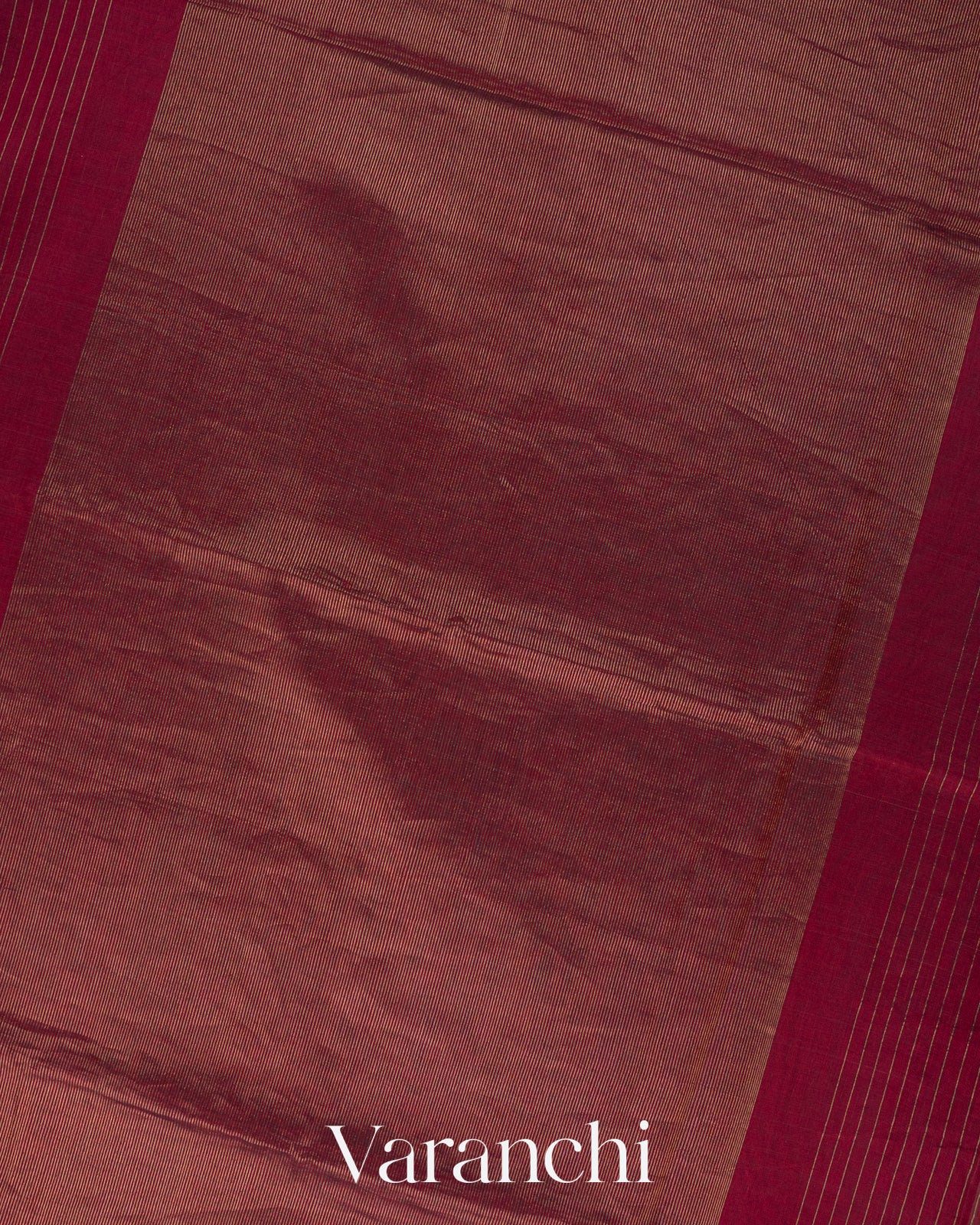 Deep Maroon Stripe Maheshwari Sico Saree