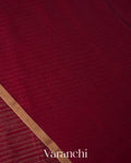 Deep Maroon Stripe Maheshwari Sico Saree