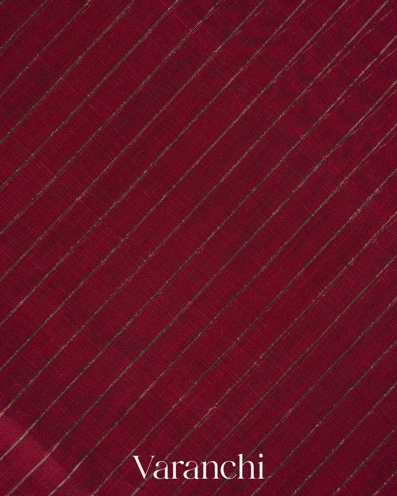 Deep Maroon Stripe Maheshwari Sico Saree