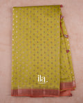 Lemon Yellow Pure Chanderi Silk Cotton Saree