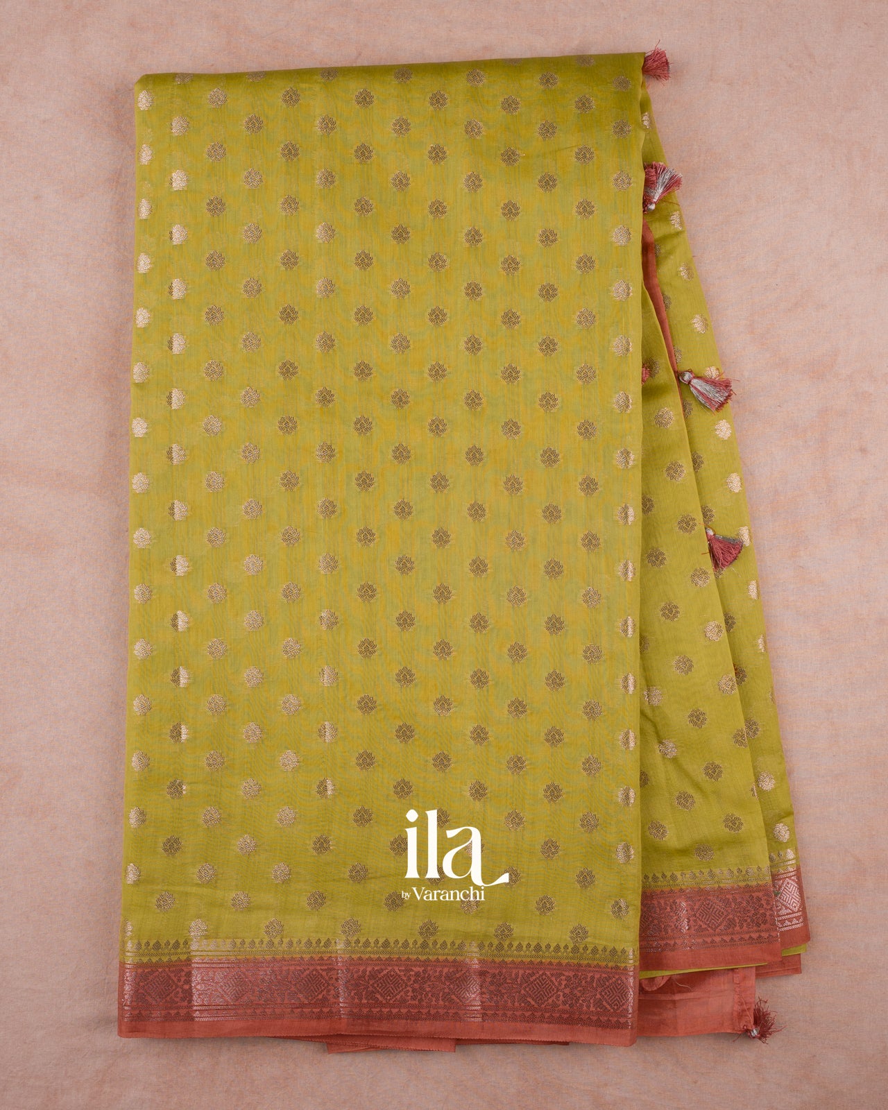 Lemon Yellow Pure Chanderi Silk Cotton Saree