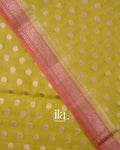 Lemon Yellow Pure Chanderi Silk Cotton Saree