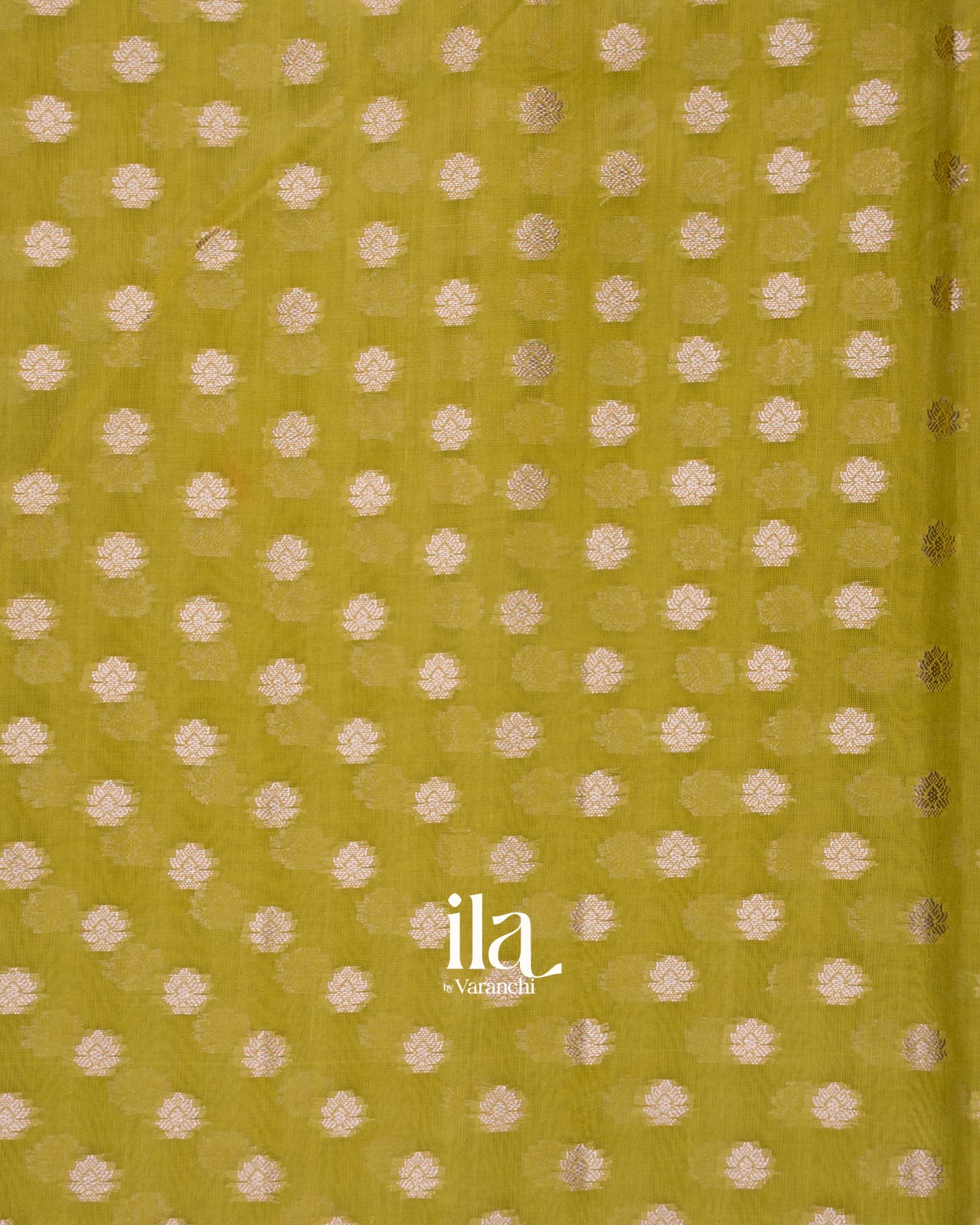 Lemon Yellow Pure Chanderi Silk Cotton Saree