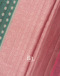Sea Blue Pure Chanderi Silk Cotton Saree