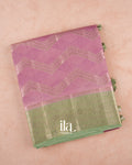 Lavender Zigzag Pure Chanderi Silk Cotton Saree