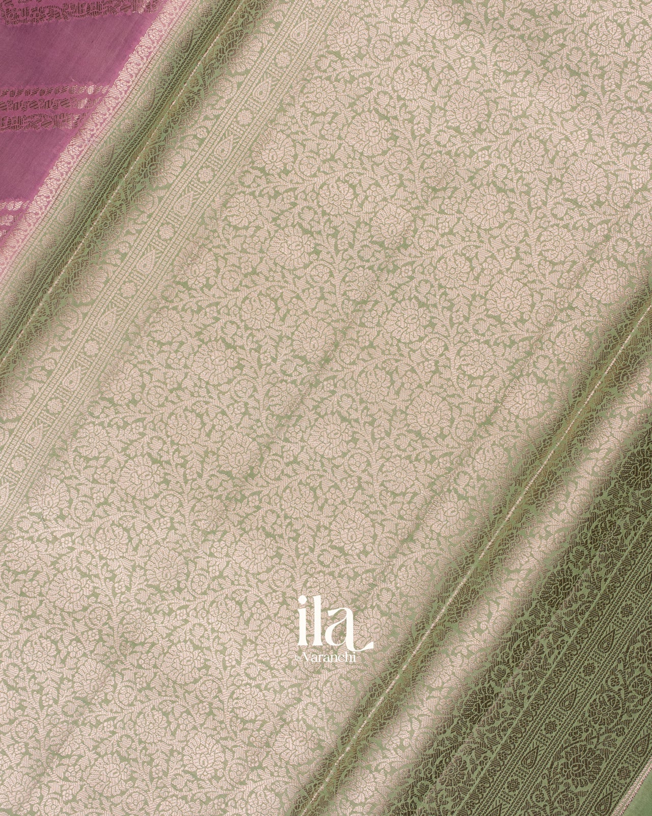 Lavender Zigzag Pure Chanderi Silk Cotton Saree