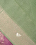 Lavender Zigzag Pure Chanderi Silk Cotton Saree