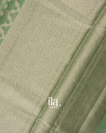 Sea Green Diamond Lattice Chanderi Silk Cotton Saree