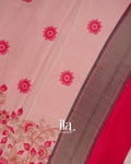 Ivory Peacock Kalamkari Printed Cotton Saree