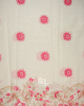 Ivory Peacock Kalamkari Printed Cotton Saree