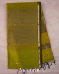Mehendi Green Butta Maheshwari Silk CottonSaree