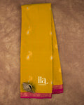 Mustard Yellow Semi Kanchipuram Saree — Full Saree