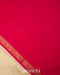 Cream Pure Semi Kanchipuram Saree