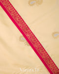 Cream Pure Semi Kanchipuram Saree