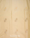 Cream Pure Semi Kanchipuram Saree