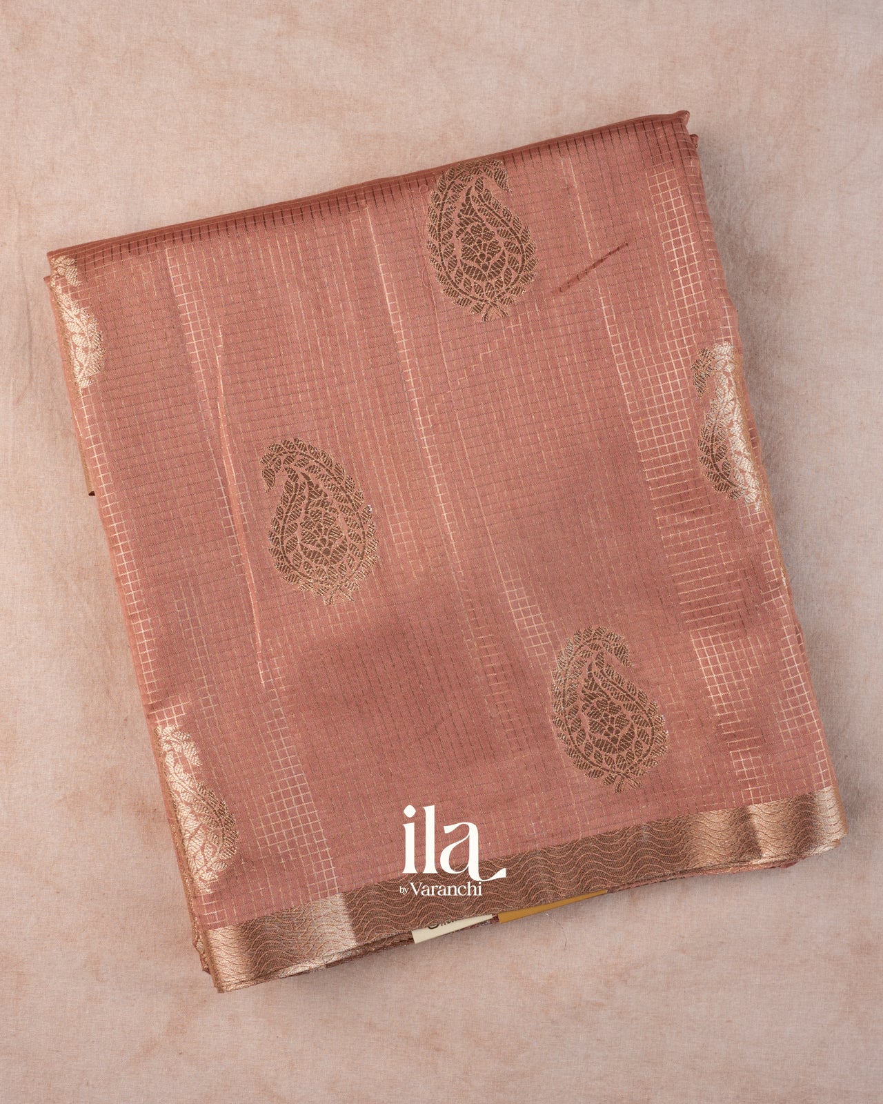 Blush Pink Pure Chanderi Silk Cotton Saree