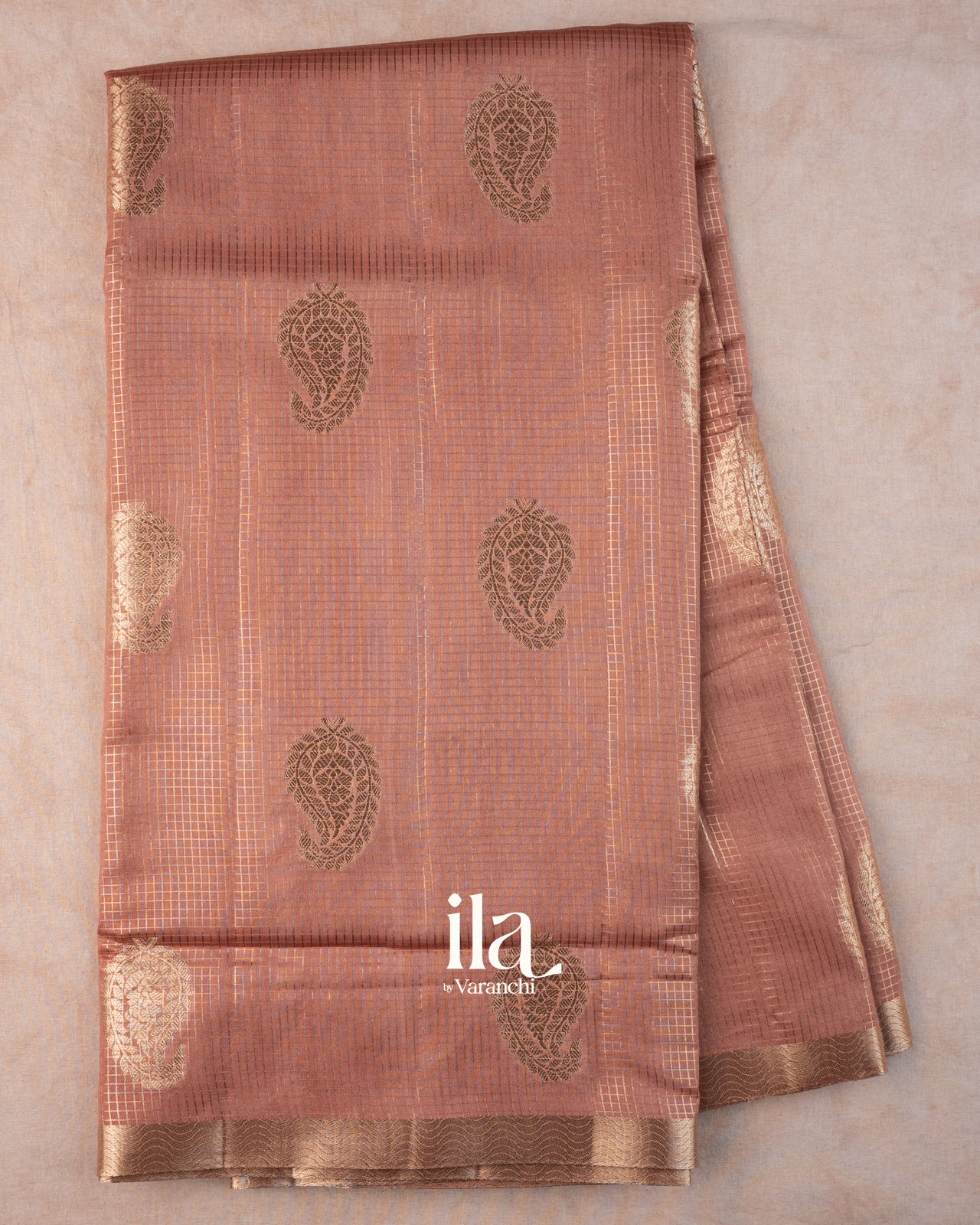 Blush Pink Pure Chanderi Silk Cotton Saree