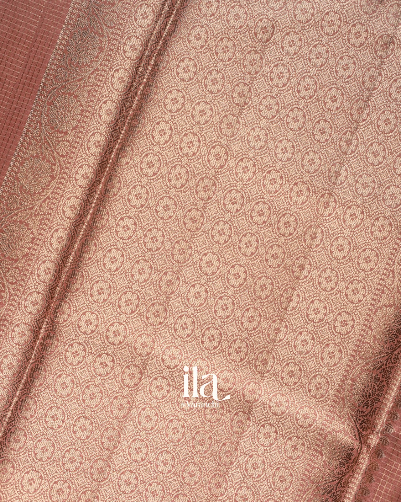 Blush Pink Pure Chanderi Silk Cotton Saree