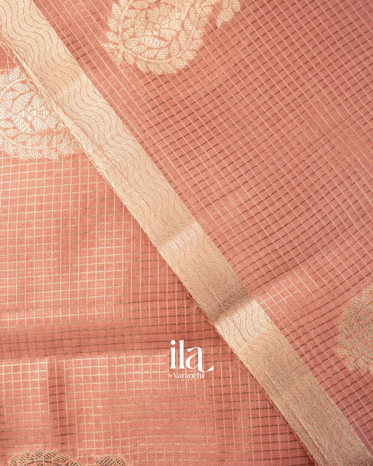 Blush Pink Pure Chanderi Silk Cotton Saree