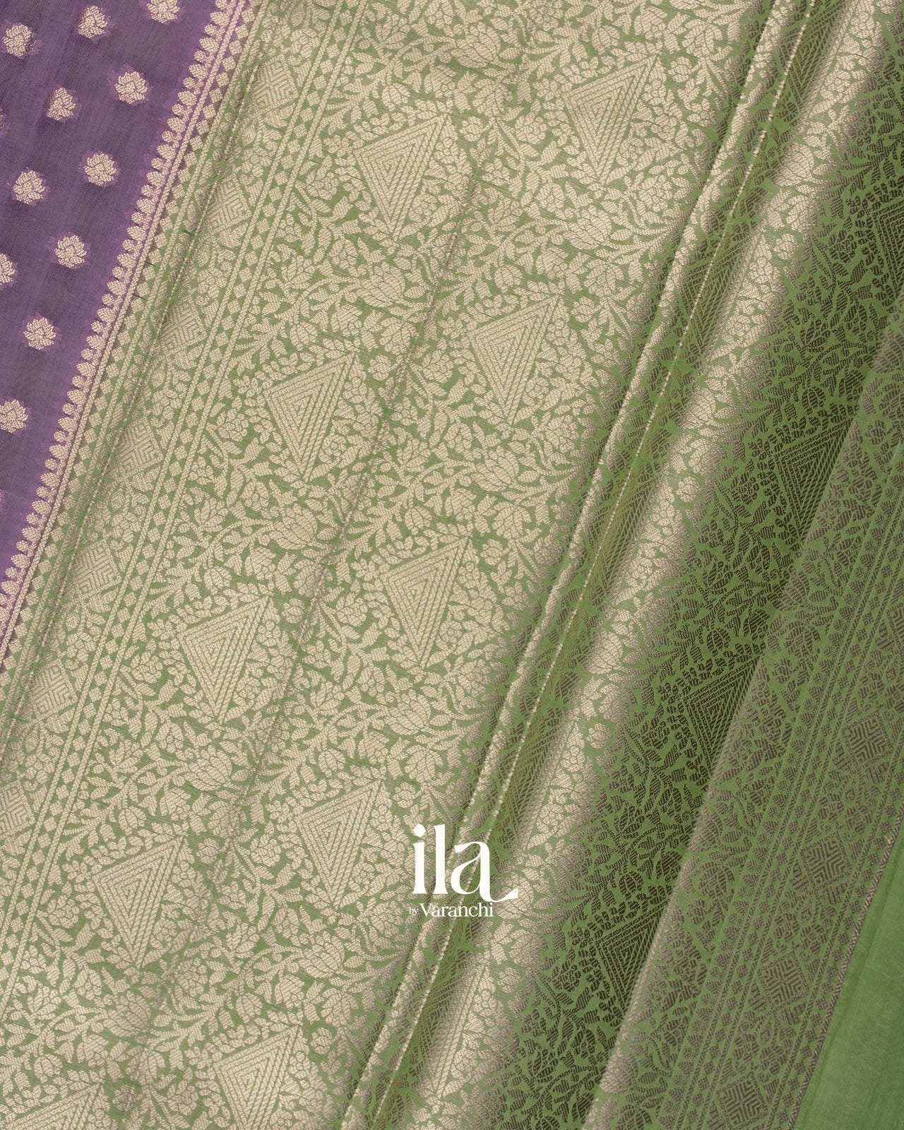 Violet Pure Chanderi Silk Cotton Saree