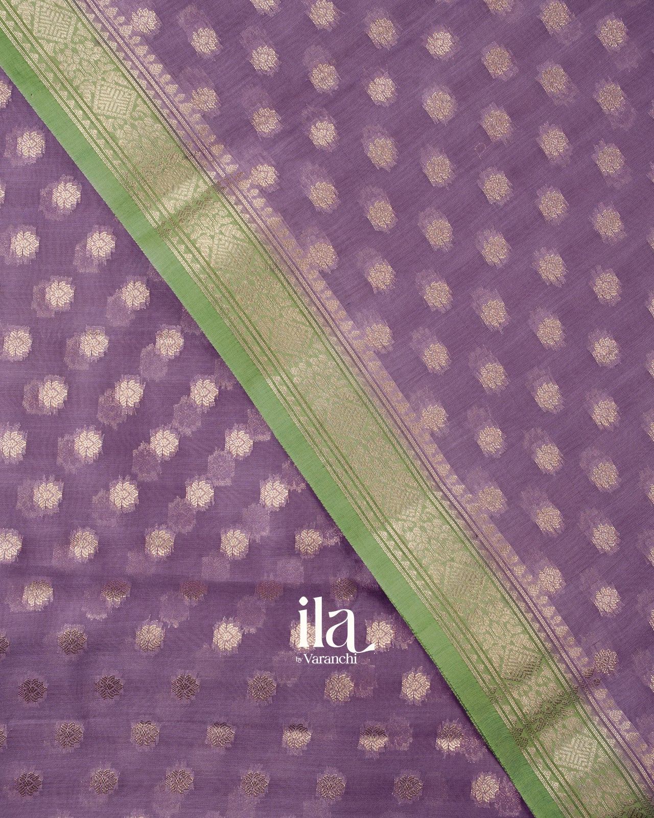 Violet Pure Chanderi Silk Cotton Saree