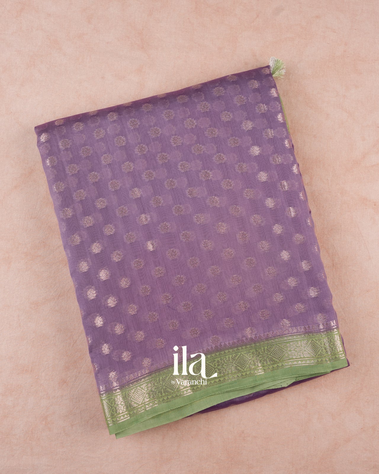 Violet Pure Chanderi Silk Cotton Saree