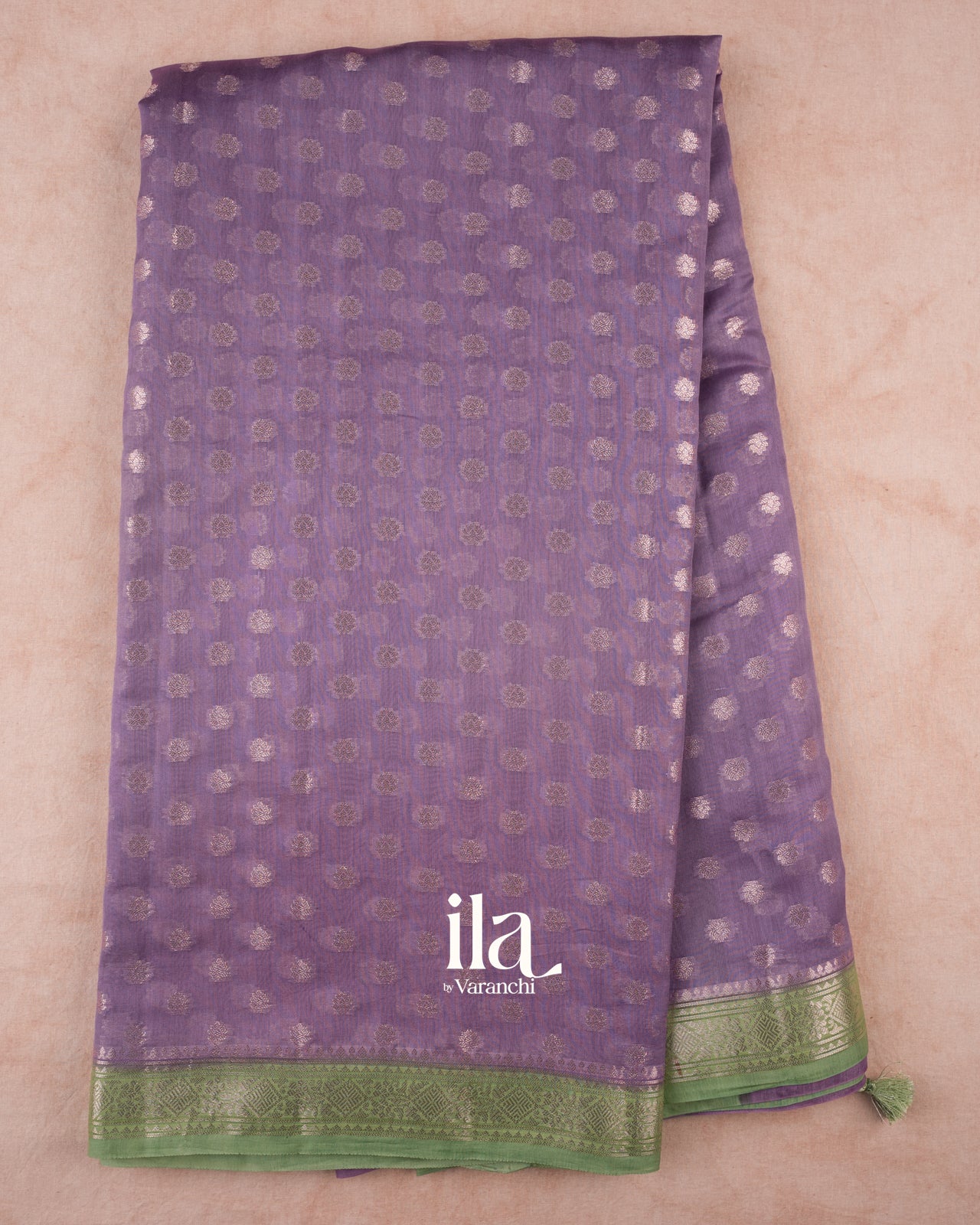 Violet Pure Chanderi Silk Cotton Saree