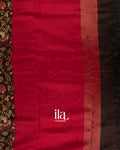 Black Kalamkari Pure Chanderi Cotton Saree