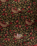 Black Kalamkari Pure Chanderi Cotton Saree
