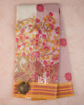 Ivory Kalamkari Printed Cotton Saree