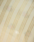 Ivory Floral Embroidered Semi Linen Saree