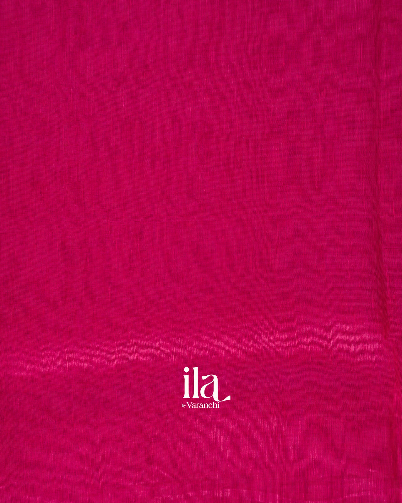 Rani Pink Floral Banarasi Bordered Pure Linen Saree