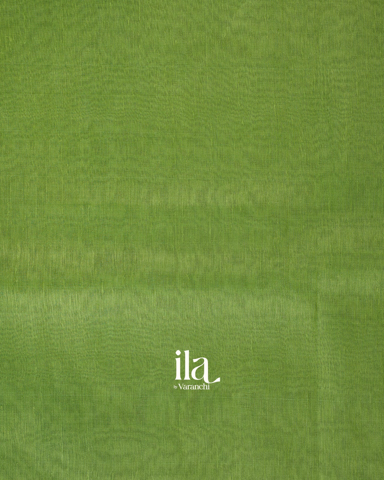 Parrot Green Banarasi Bordered Linen Saree