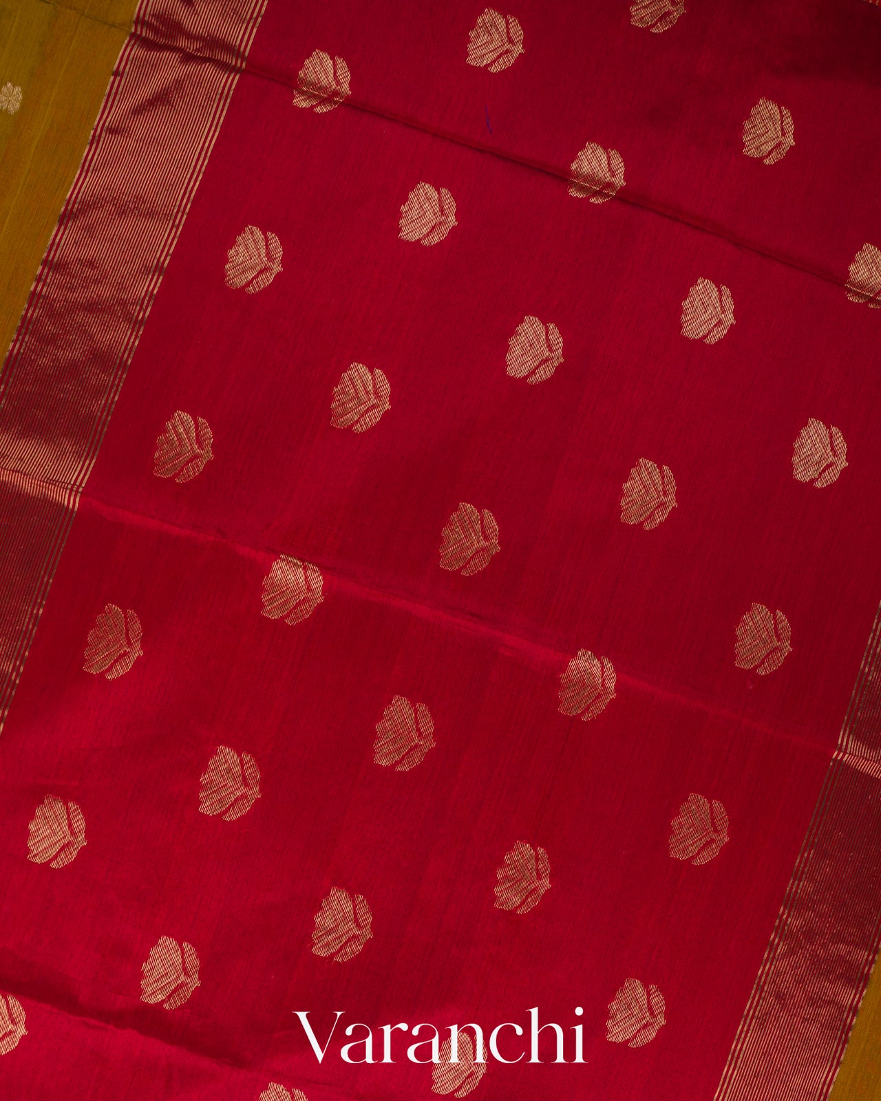 Antique Gold-Brown Pure Maheshwari Silk Cotton Saree