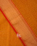 Mustard Yellow Pure Maheshwari Silk Cotton Handloom Saree