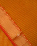 Mustard Yellow Pure Maheshwari Silk Cotton Handloom Saree