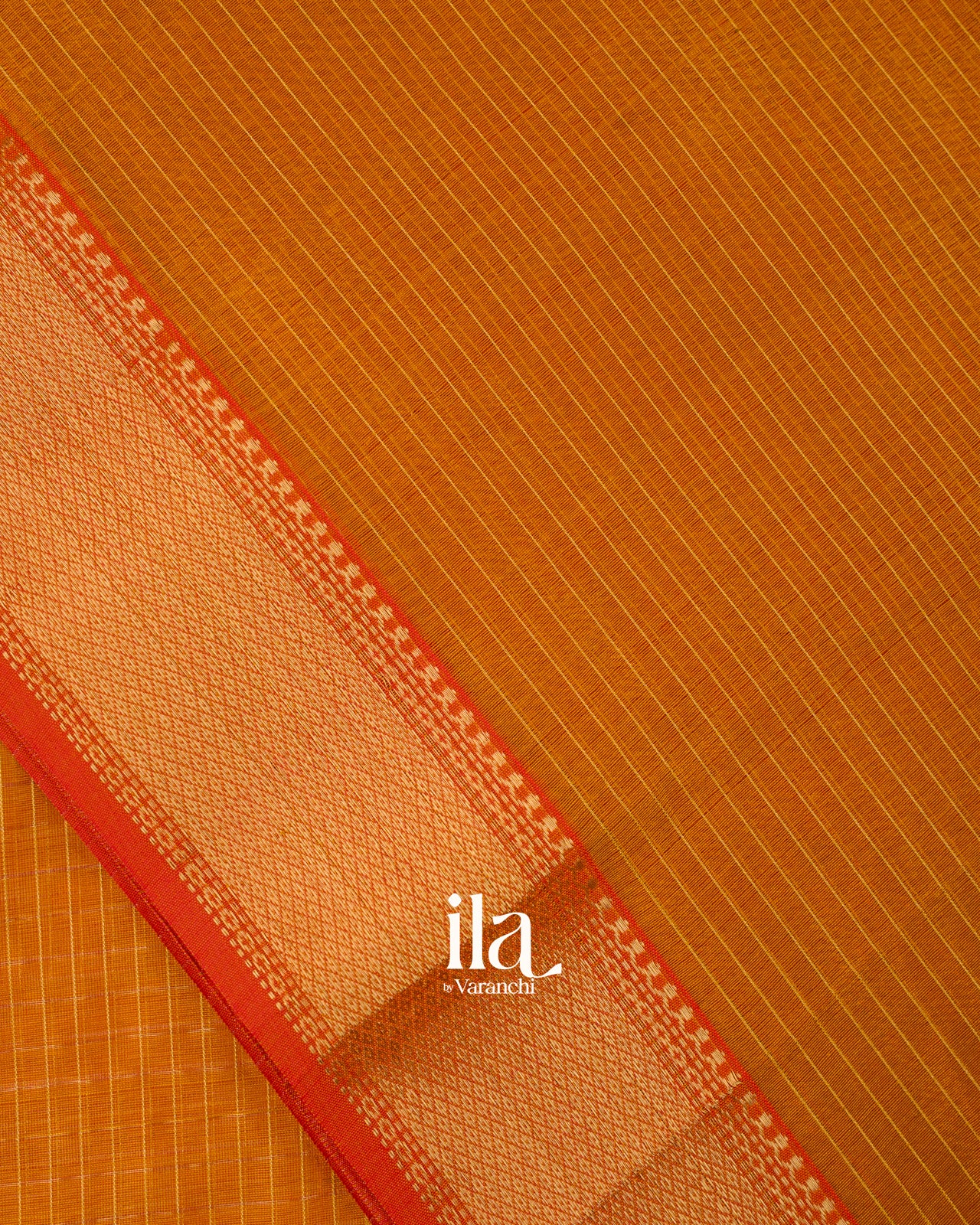 Mustard Yellow Pure Maheshwari Silk Cotton Handloom Saree