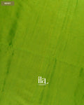 Parrot Green Cotton Tissue Saree — Body